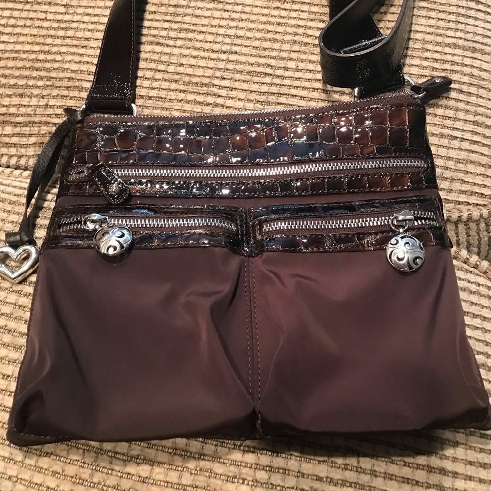 Brighton croco-embossed cross body bag.